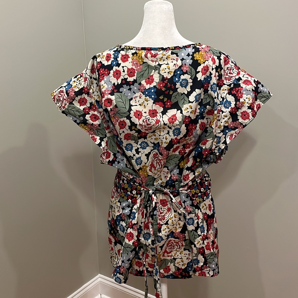 Cato Floral Faux Wrap Top Blouse - Picture 5 of 9